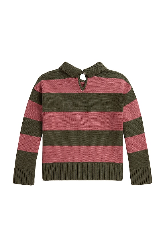 view 2 of 2 PULL  STRIPED COLLARED  in Cruise Olive Multi
