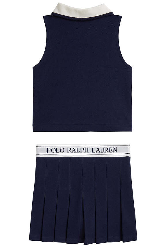 view 2 of 3 CONJUNTO POLO PLEATED in Refined Navy