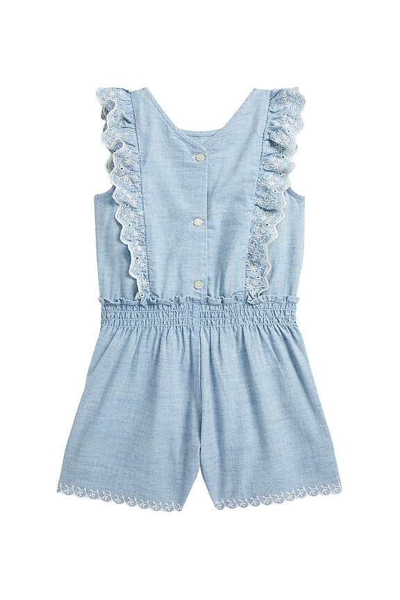 view 2 of 2 Kids Sleeveless Romper in New Medium Wash