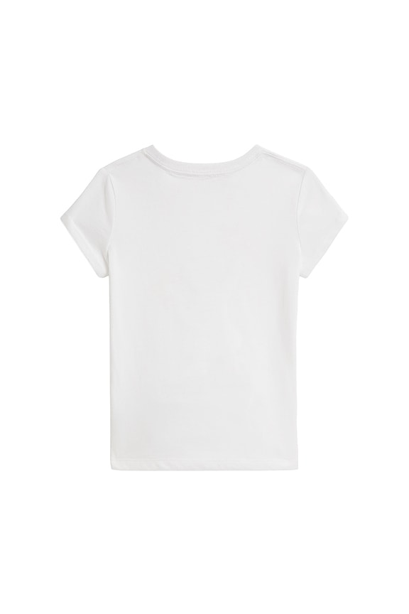 view 2 of 2 Kids Short Sleeve Jersey Knit Sparkler Bear Graphic T-shirt in White