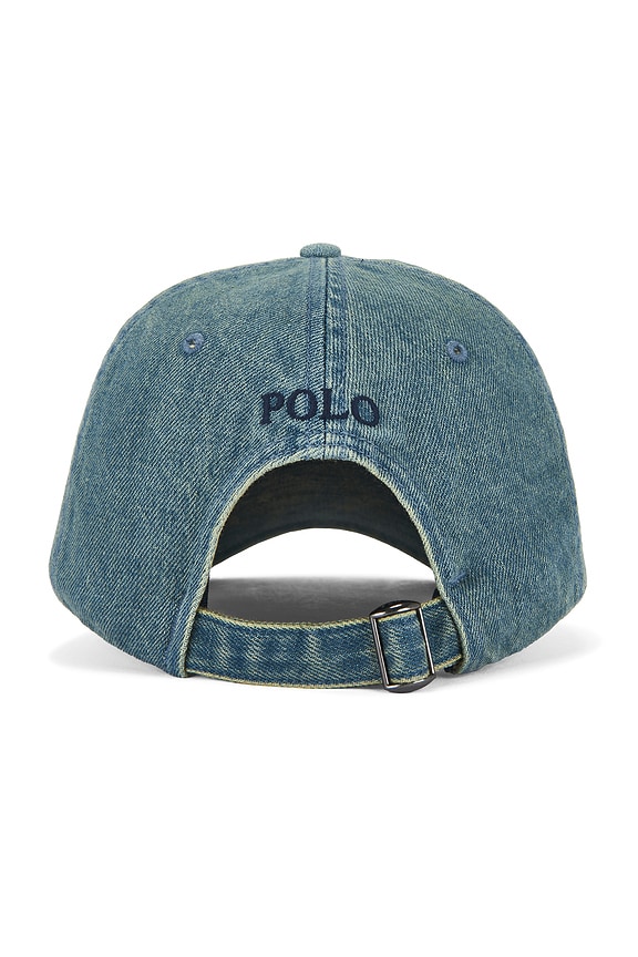 view 2 of 3 Denim Woven Cap in Light Wash Denim