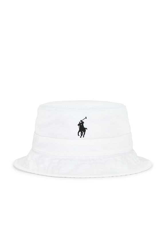 view 1 of 3 Twill Bucket Hat in White