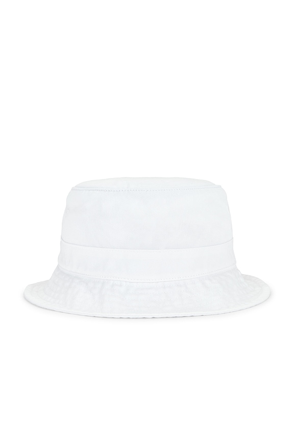 view 2 of 3 Twill Bucket Hat in White