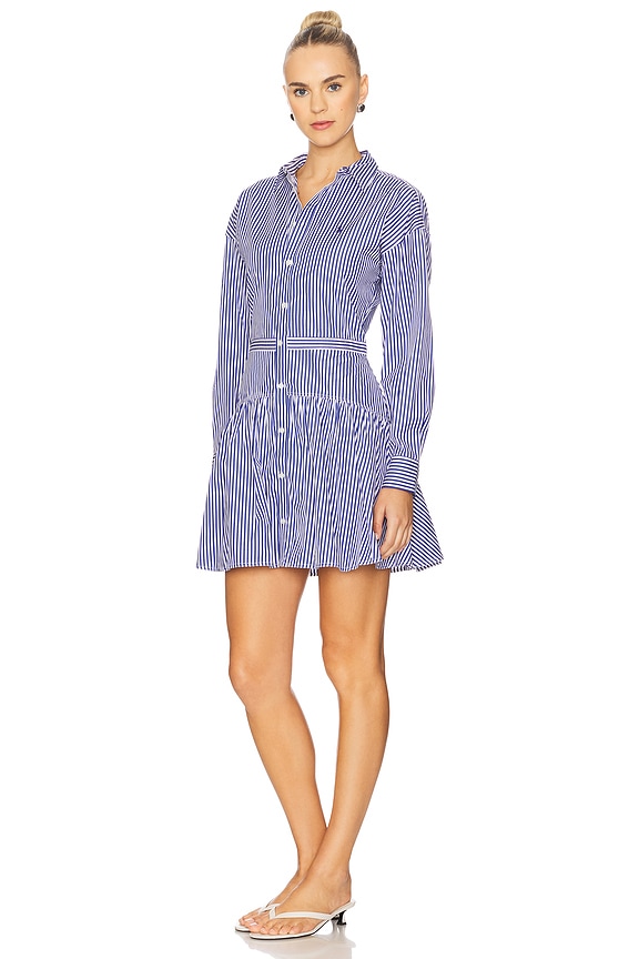 view 2 of 4 셔츠 원피스 in 1936 Blue & White Stripe