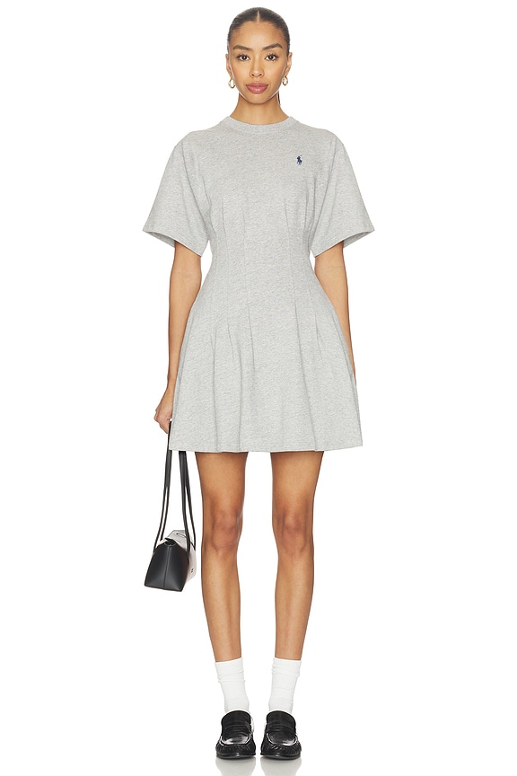view 1 of 4 Jersey Short Sleeve T-shirt Dress in Cobblestone Heather