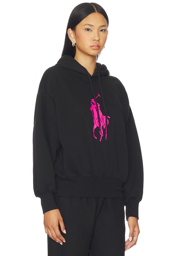 view 2 of 4 Pink Pony Winter Hood Sweatshirt in Polo Black
