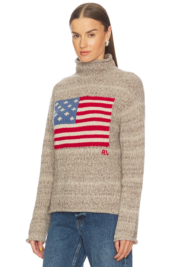 view 2 of 4 Flag Wool Blend Turtleneck Sweater in Natural Multi
