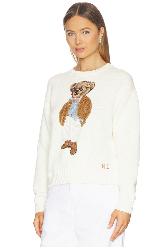 view 2 of 4 Cotton Bear Long Sleeve Crew Neck in Parchment Cream