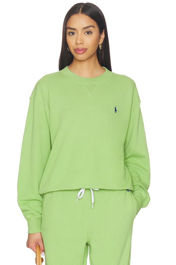 view 1 of 5 Island Crew Neck Sweatshirt in Parakeet Green