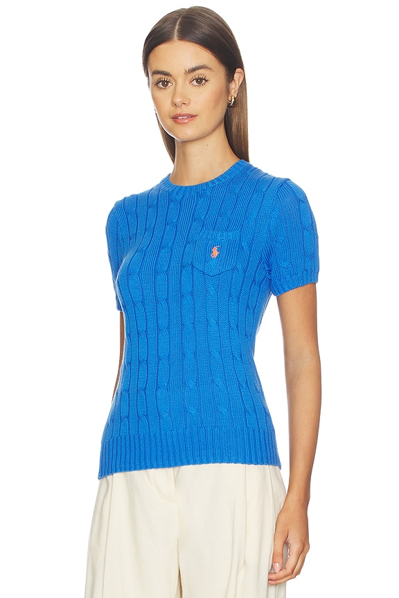 view 2 of 5 Short Sleeve Crew Pullover Sweater in Colby Blue
