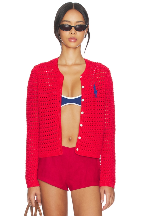 view 1 of 6 Cotton Long Sleeve Cardigan in Petal Rose