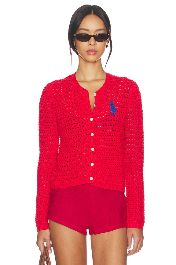 view 2 of 6 Cotton Long Sleeve Cardigan in Petal Rose