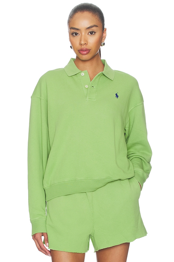 view 1 of 5 SUDADERA POLO ISLAND FLEECE in Parakeet Green