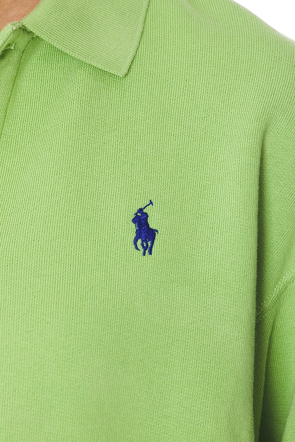 Polo Ralph Lauren Island Fleece Polo Sweatshirt in Parakeet Green