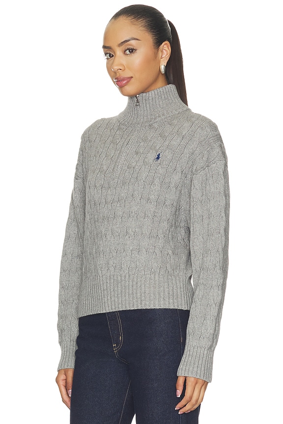 view 2 of 5 Cotton Long Sleeve Pullover in Fawn Grey Heather