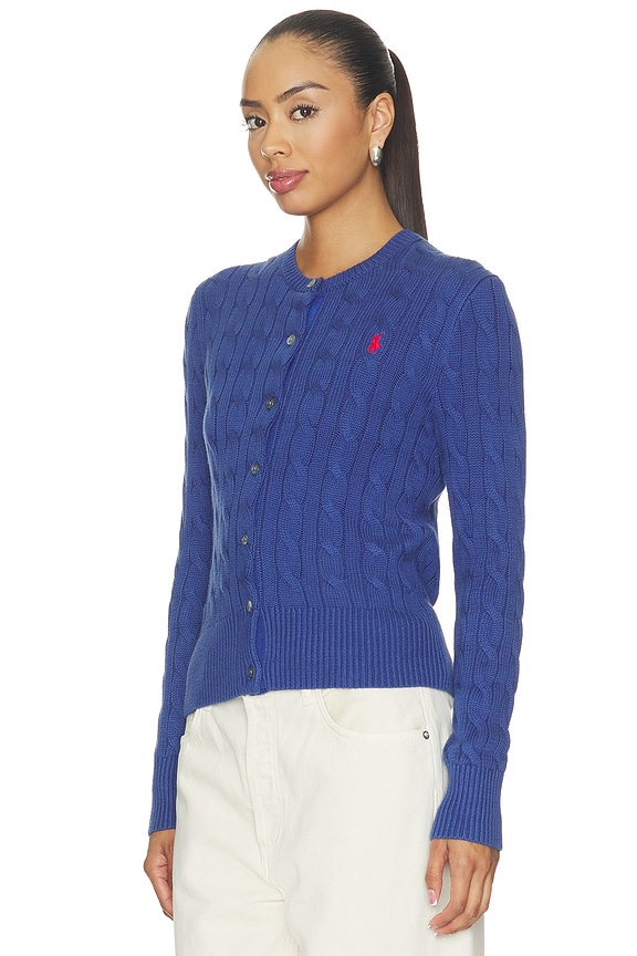 view 2 of 5 Cotton Long Sleeve Cardigan in Charter Blue