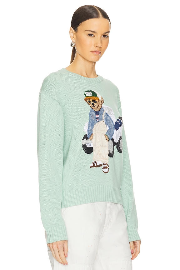 view 2 of 4 CADET BEAR プルオーバーセーター in Celadon