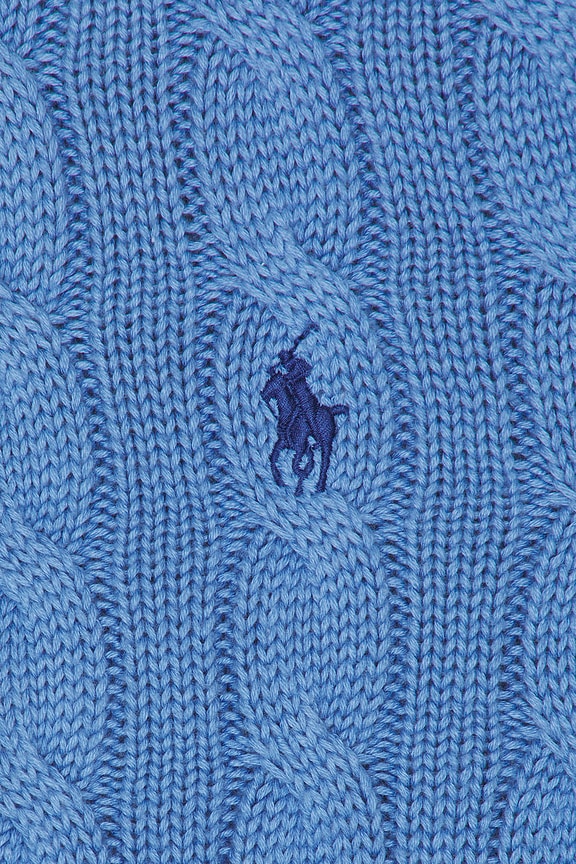 Polo Ralph Lauren 半袖 クルーネック カーディガン Polo Ralph Lauren 半袖クルーネックカーディガン - Nimes Blue | REVOLVE