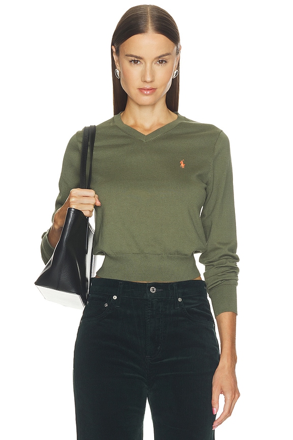 Cotton Long Sleeve Crew Neck Pullover Sweater