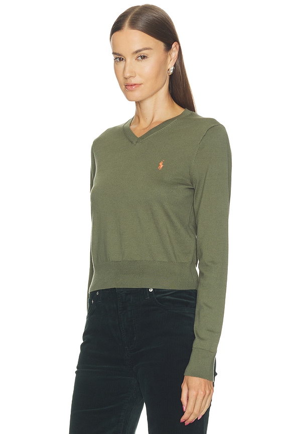 Cotton Long Sleeve Crew Neck Pullover Sweater