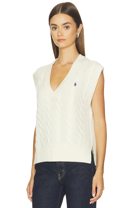 view 2 of 5 Wool Cashmere Sleeveless Pullover in Authentic Cream