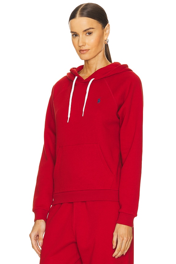 view 2 of 4 Shrunken Fit Fleece Hoodie in Madison Red
