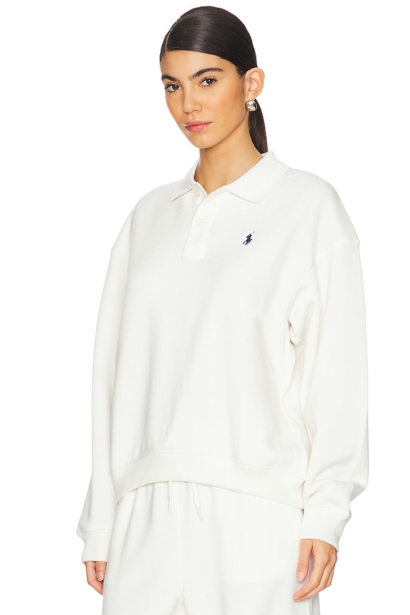 view 2 of 4 Polo-collar Fleece Pullover in Nevis