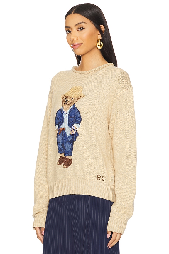 view 2 of 4 Polo Bear Rollneck Sweater in Tan Multi