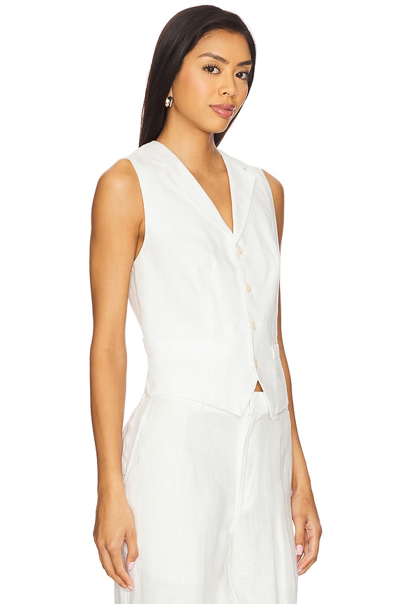 view 2 of 4 Linen Pauline Vest in Nevis
