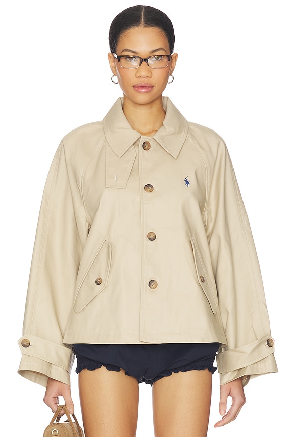 view 2 of 6 Double Cloth Woven Jacket in Beige