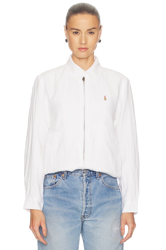 view 2 of 6 Linen Windbreaker in White