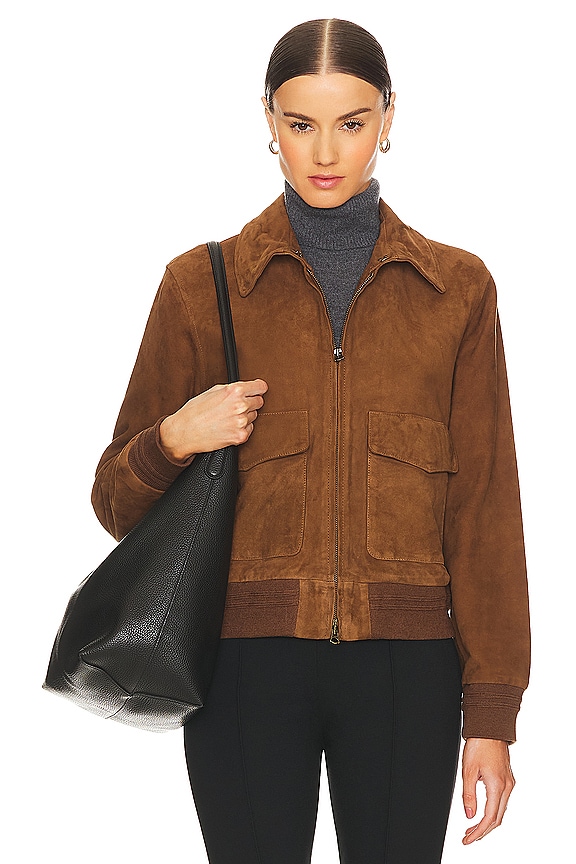 view 2 of 5 Amelia Bomber Jacket in Cinnamon