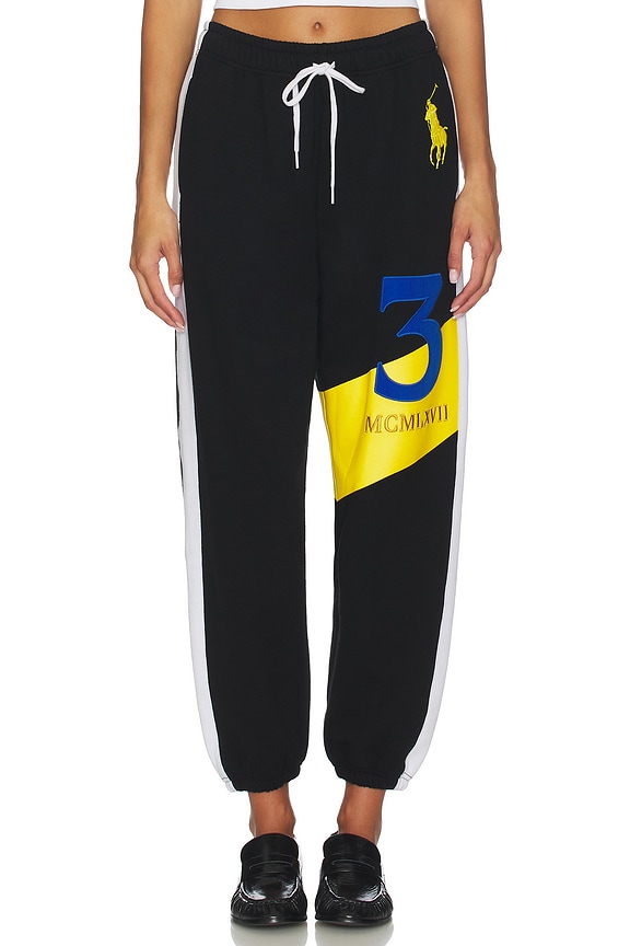 view 1 of 6 x REVOLVE Graphic Fleece Jogger Sweatpant in Polo Black