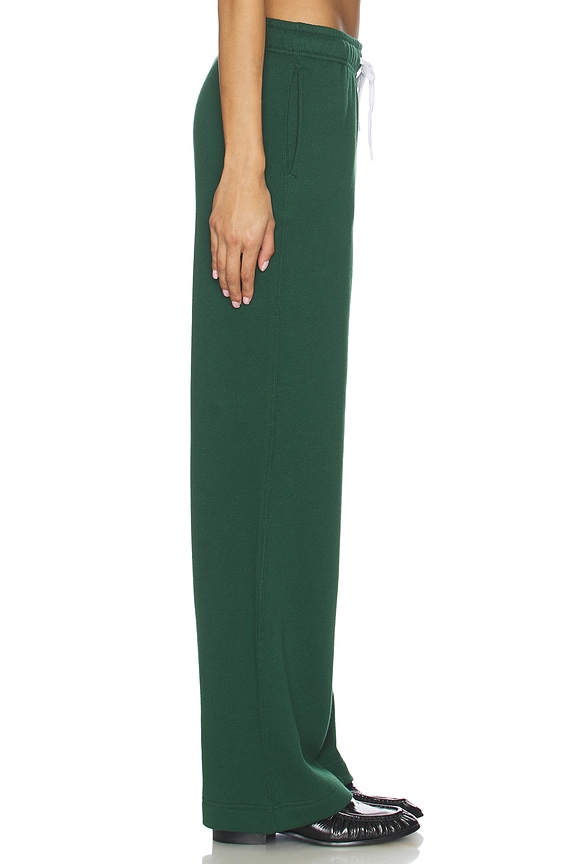 view 2 of 6 Drawstring Fleece Wide Leg Sweatpant in Northwest Pine