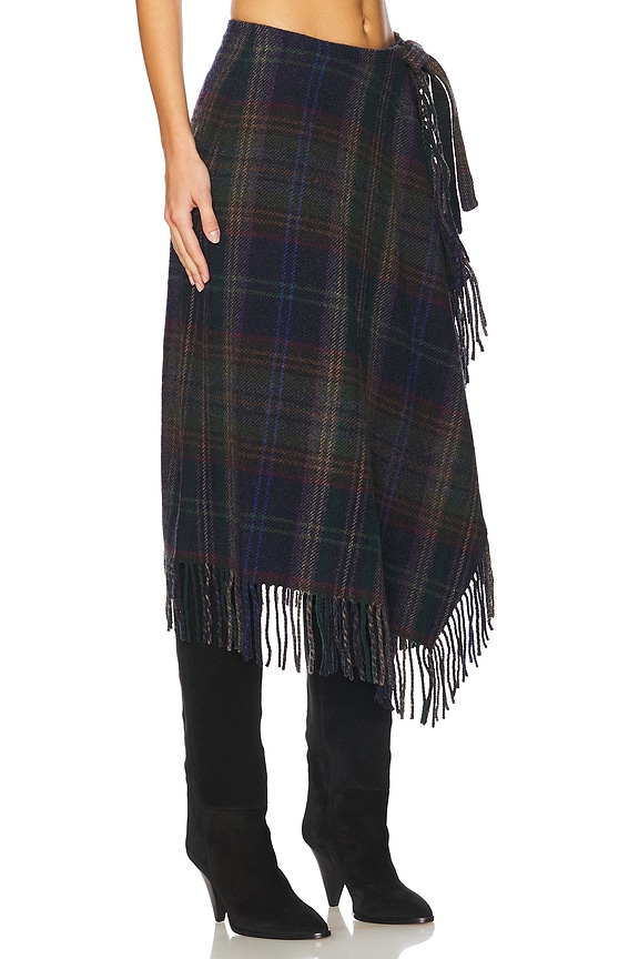 view 2 of 6 Wool Leonna A Line Skirt in 1742 Plaid Multi