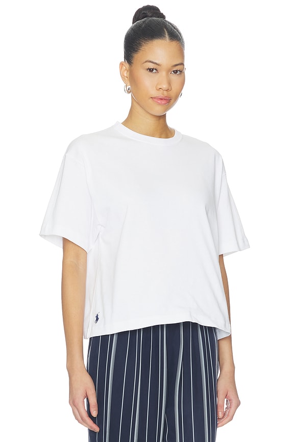view 2 of 5 Cropped Short Sleeve T-shirt in White
