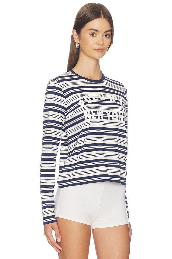 view 2 of 5 T-SHIRT RAS DU COU MANCHES LONGUES in Newport Navy & Nevis