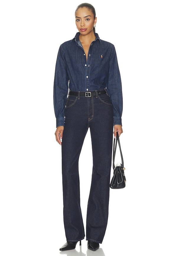 Denim Collared Sport Shirt