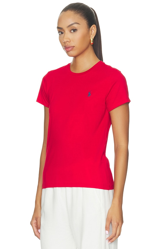 view 2 of 5 Jersey Crew Neck T-shirt in Red