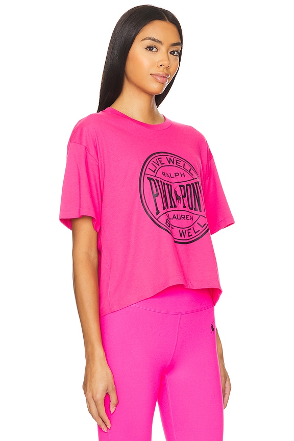 view 2 of 4 Short Sleeve Crop Tee in Blaze Fuchsia
