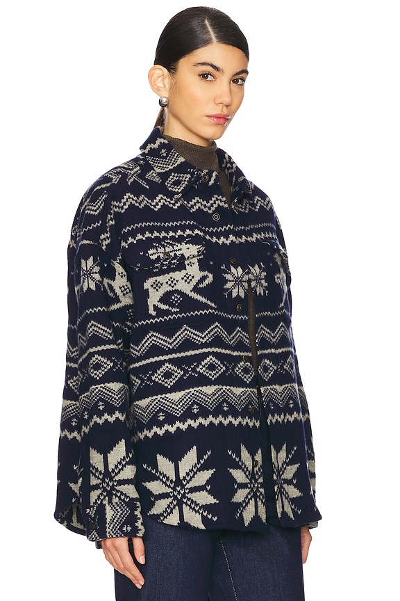 view 2 of 4 CAMISA DE ALGODÓN JACQUARD in Holiday Jacquard