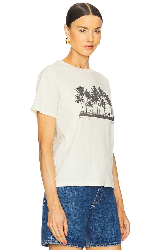 view 2 of 4 Shrunken Fit Jersey Graphic Tee in Herbal Milk