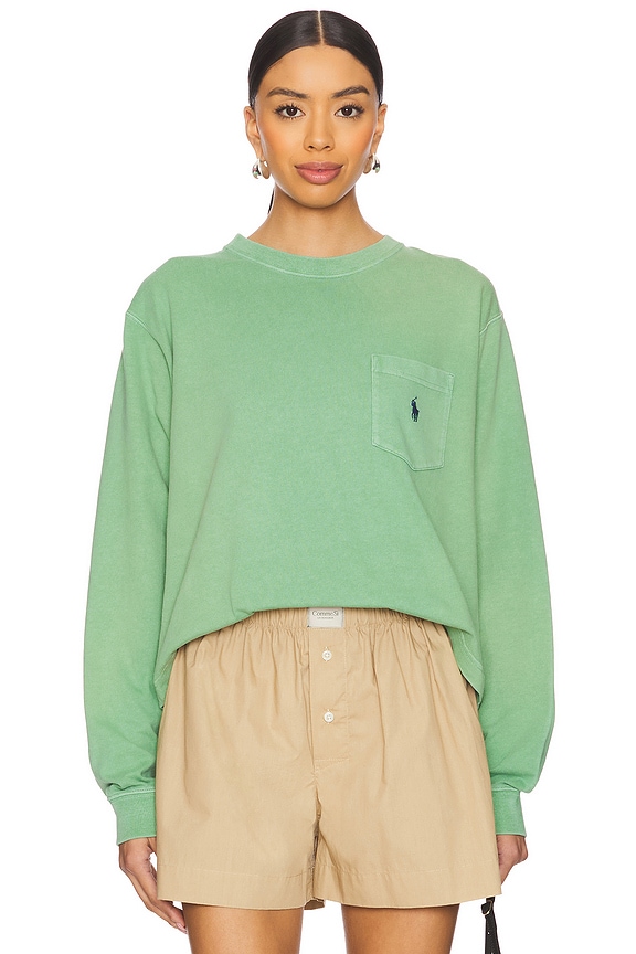 view 2 of 6 Logo Jersey Long-sleeve Graphic Tee in Outback Green