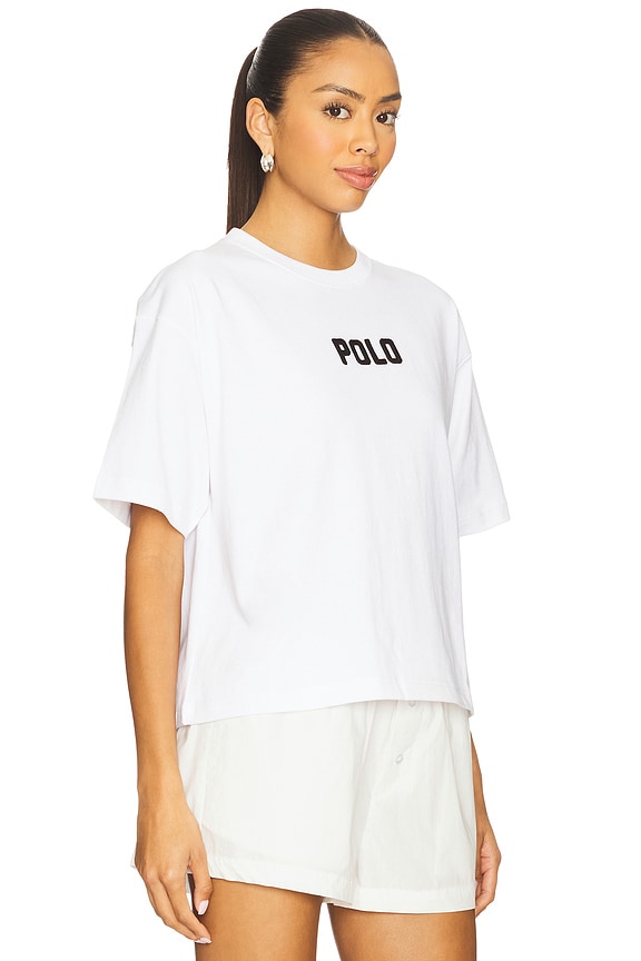 view 2 of 4 Logo Cotton Jersey Crewneck Tee in White