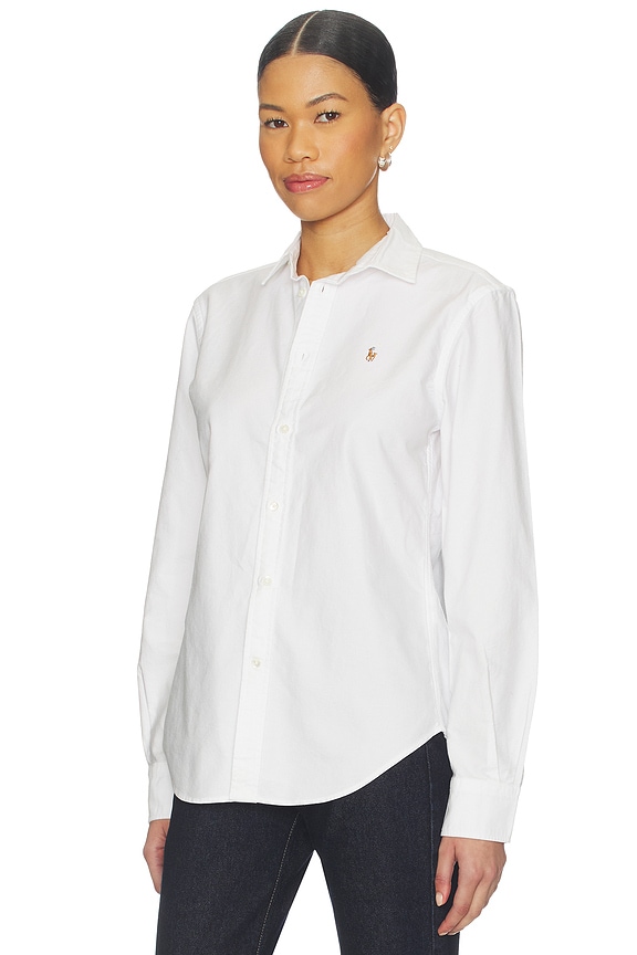 view 2 of 5 Long Sleeve Button Front Shirt in White