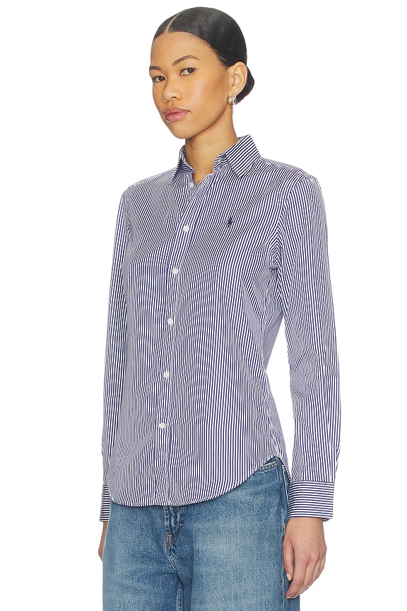 view 2 of 5 CAMISA BOTONES in White & Fall Royal