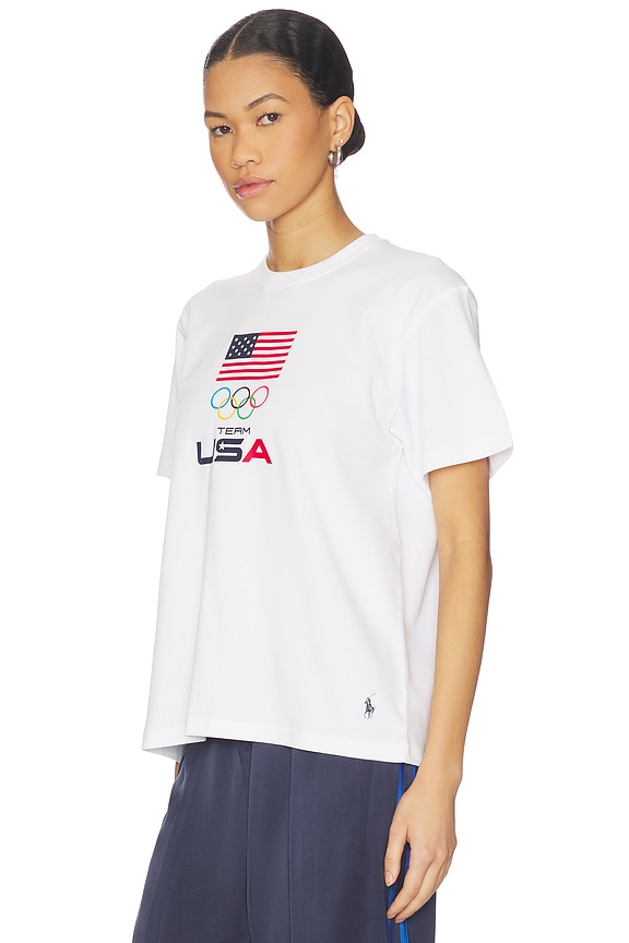 view 2 of 4 Cotton Jersey Crewneck T-shirt in White