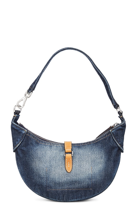 view 2 of 4 Denim & Leather Shoulder Bag in Medium Wash
