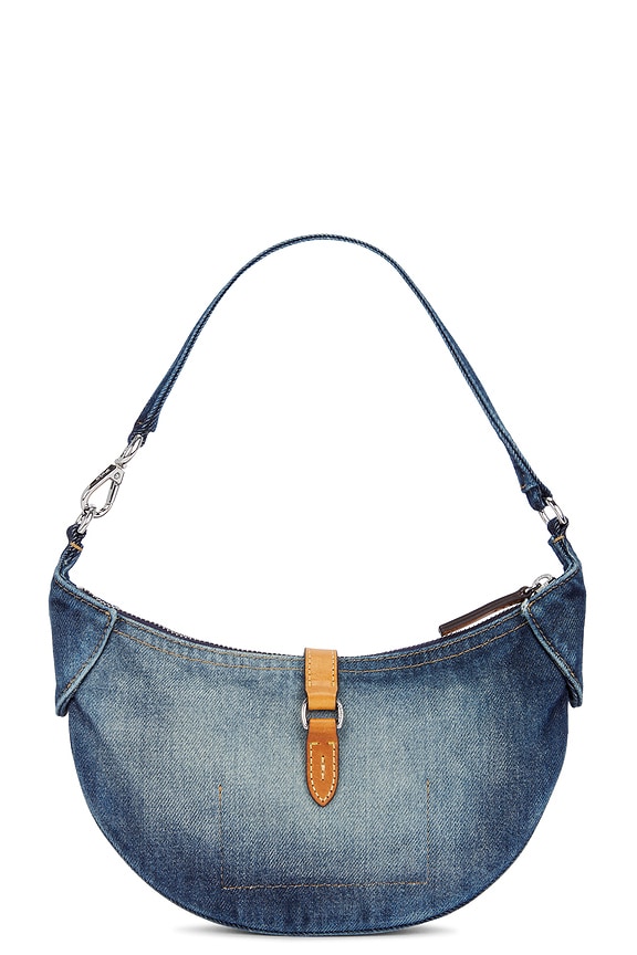 view 2 of 4 BOLSO DE HOMBRO DE MEZCLILLA Y CUERO in Medium Wash