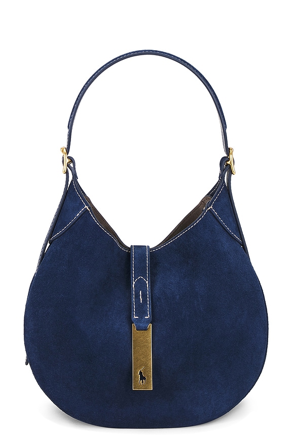 view 2 of 5 МАЛЕНЬКАЯ СУМКА ЧЕРЕЗ ПЛЕЧО ИЗ ЗАМШИ in Dark Jean